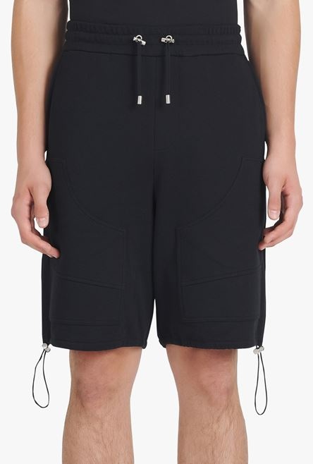 Black cotton shorts - 5