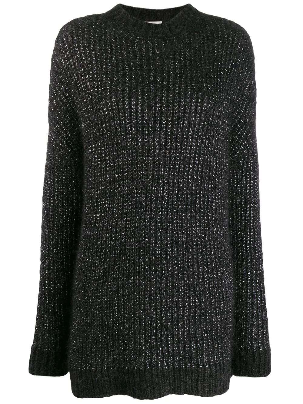 metallic loose-knit jumper - 1