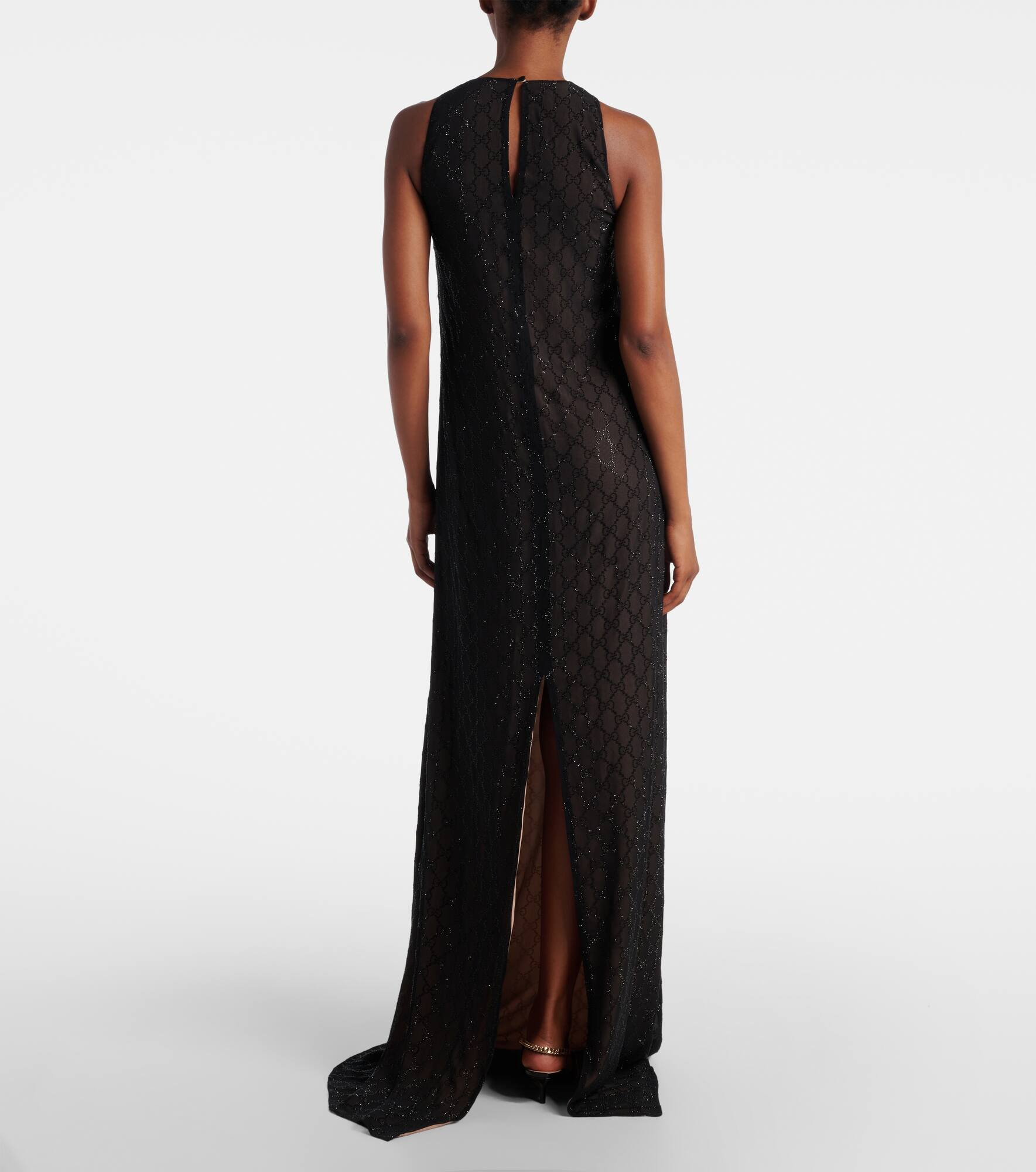 GG embellished silk gown - 3