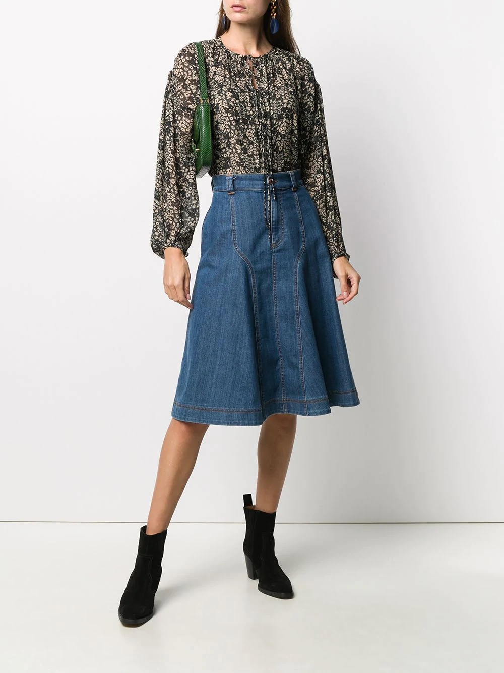 floral-print blouse - 3