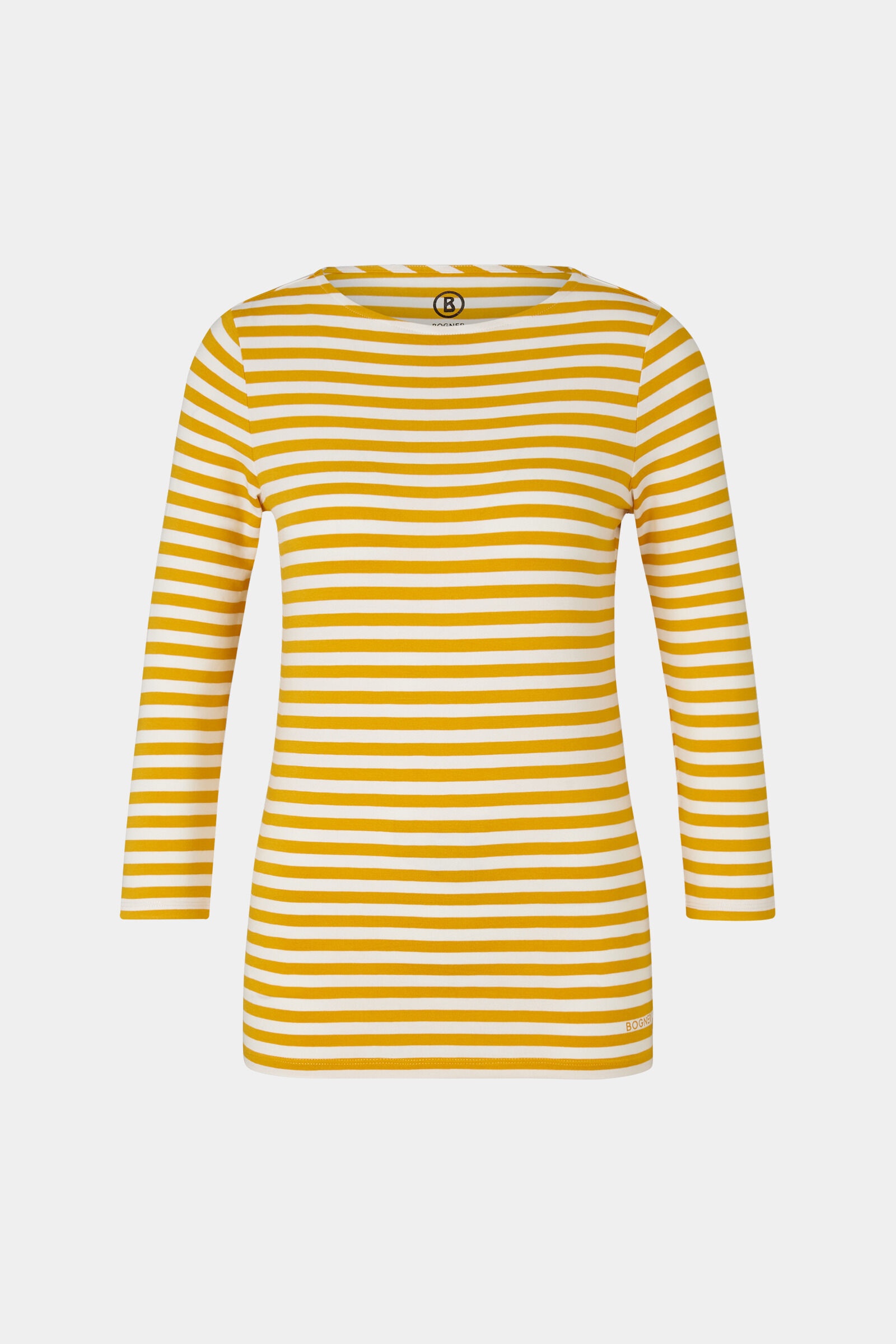 Louna Longsleeve in Mustard yellow/Off-white - 1
