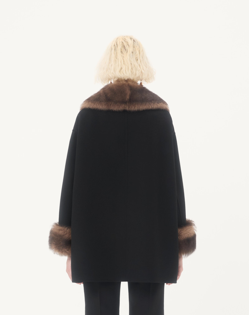 COMPACT DRAP CABAN WITH SHEARLING 6