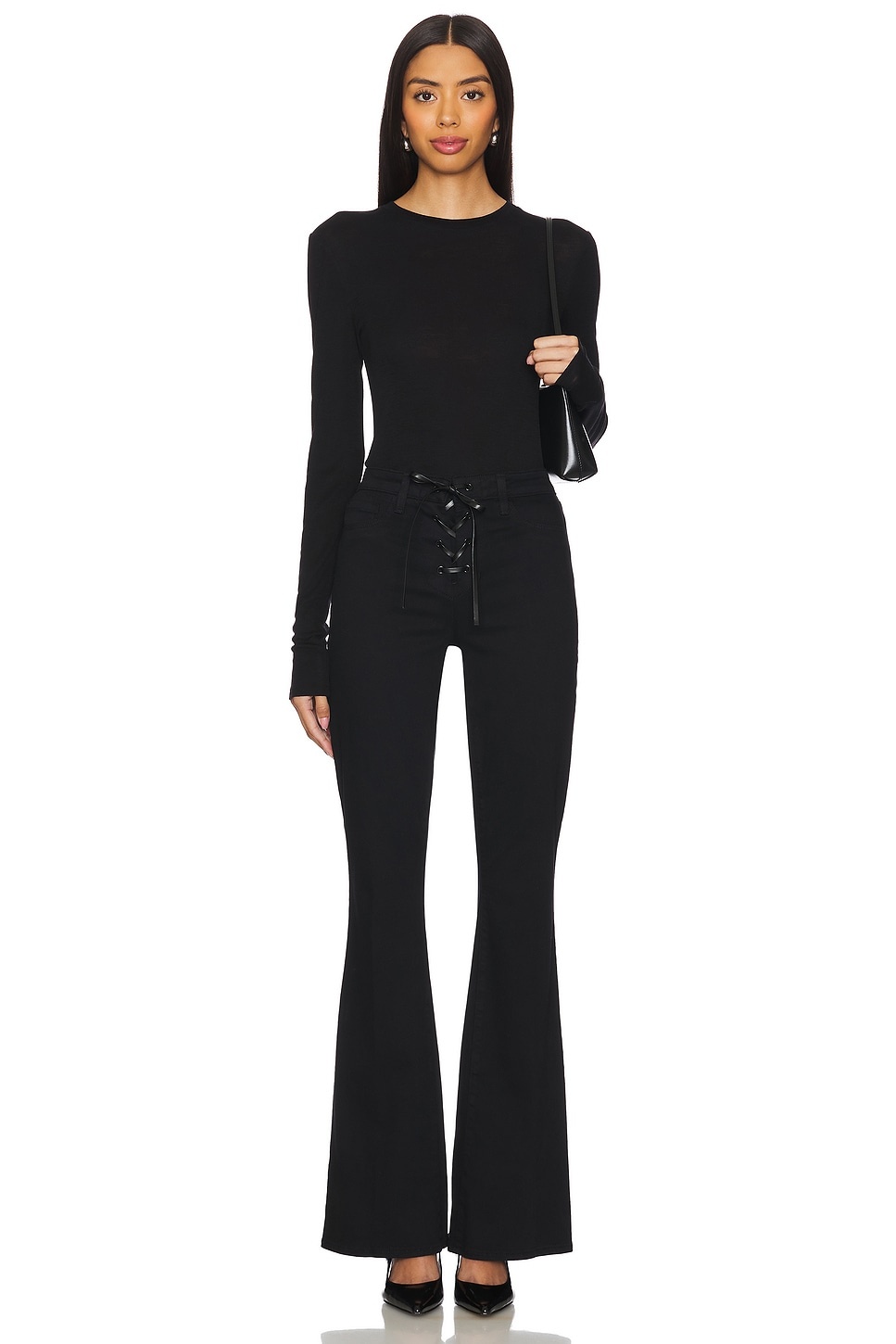 Charis High Rise Front Lace Up Flare Pant - 5
