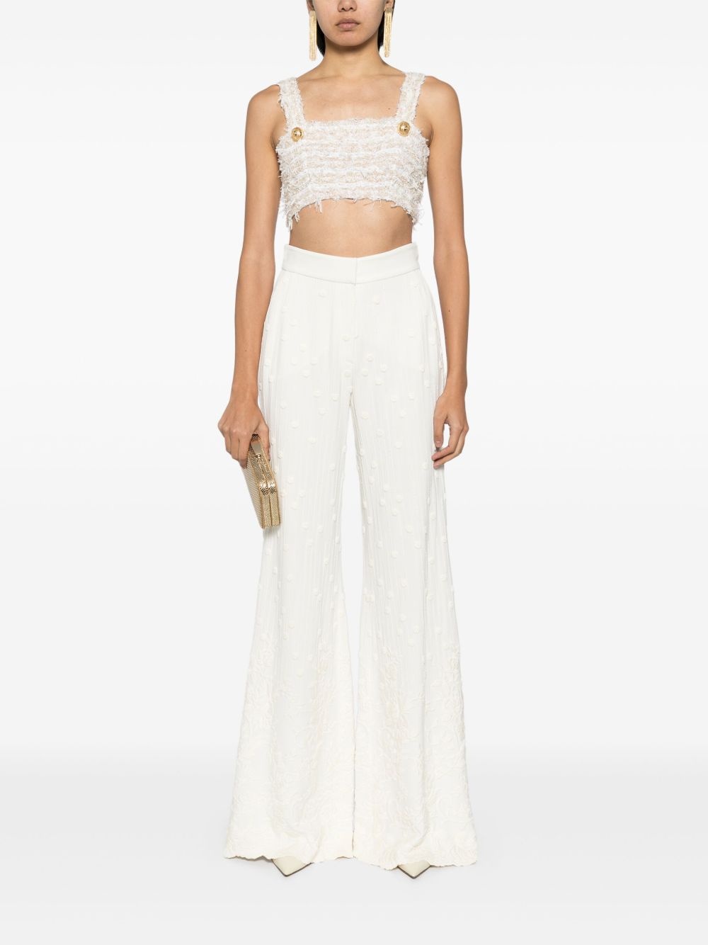 embroidered flared trousers - 2