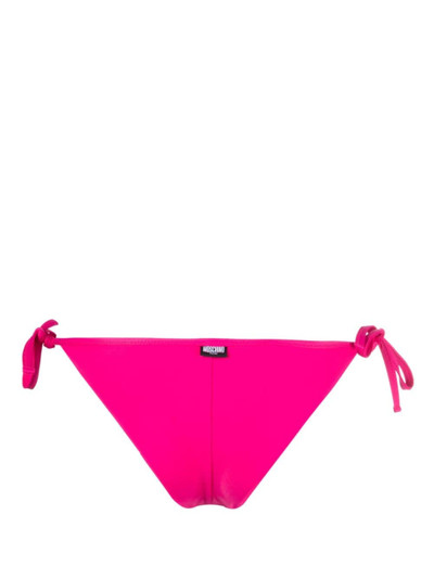 Moschino logo patch side tie bikini bottoms outlook