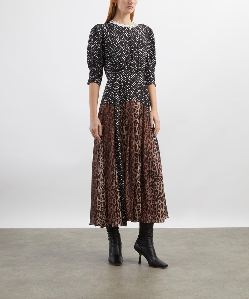 RIXO Meg Godet Skirt Dress outlook