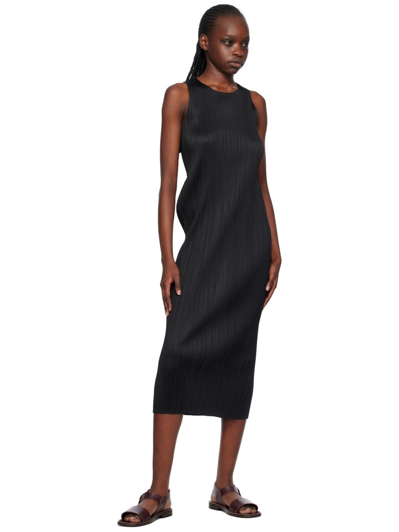 Pleats Please Issey Miyake Black Basics Midi Dress outlook