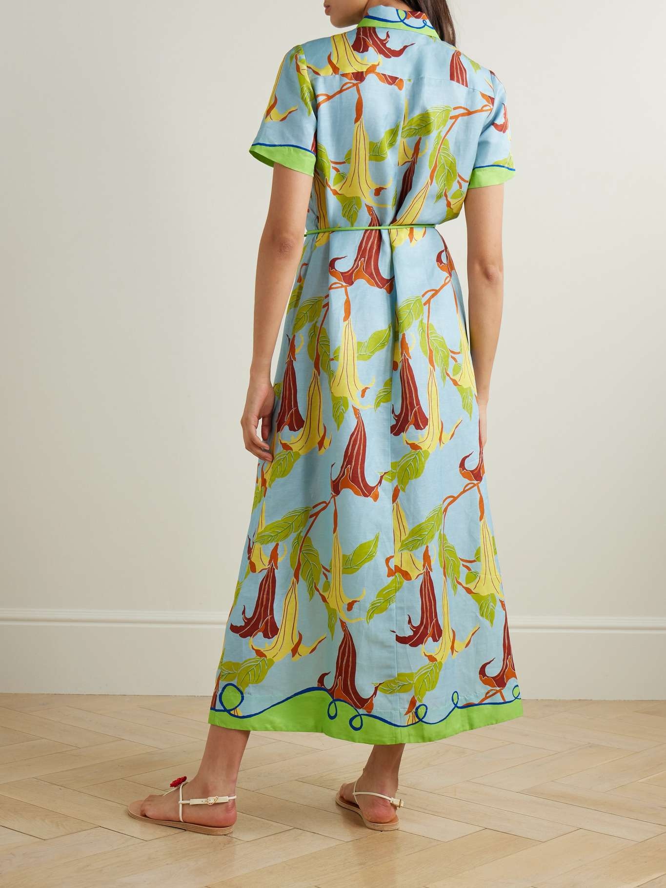 + Nadia Hernández Rafaela belted printed voile shirt dress Multi - 3