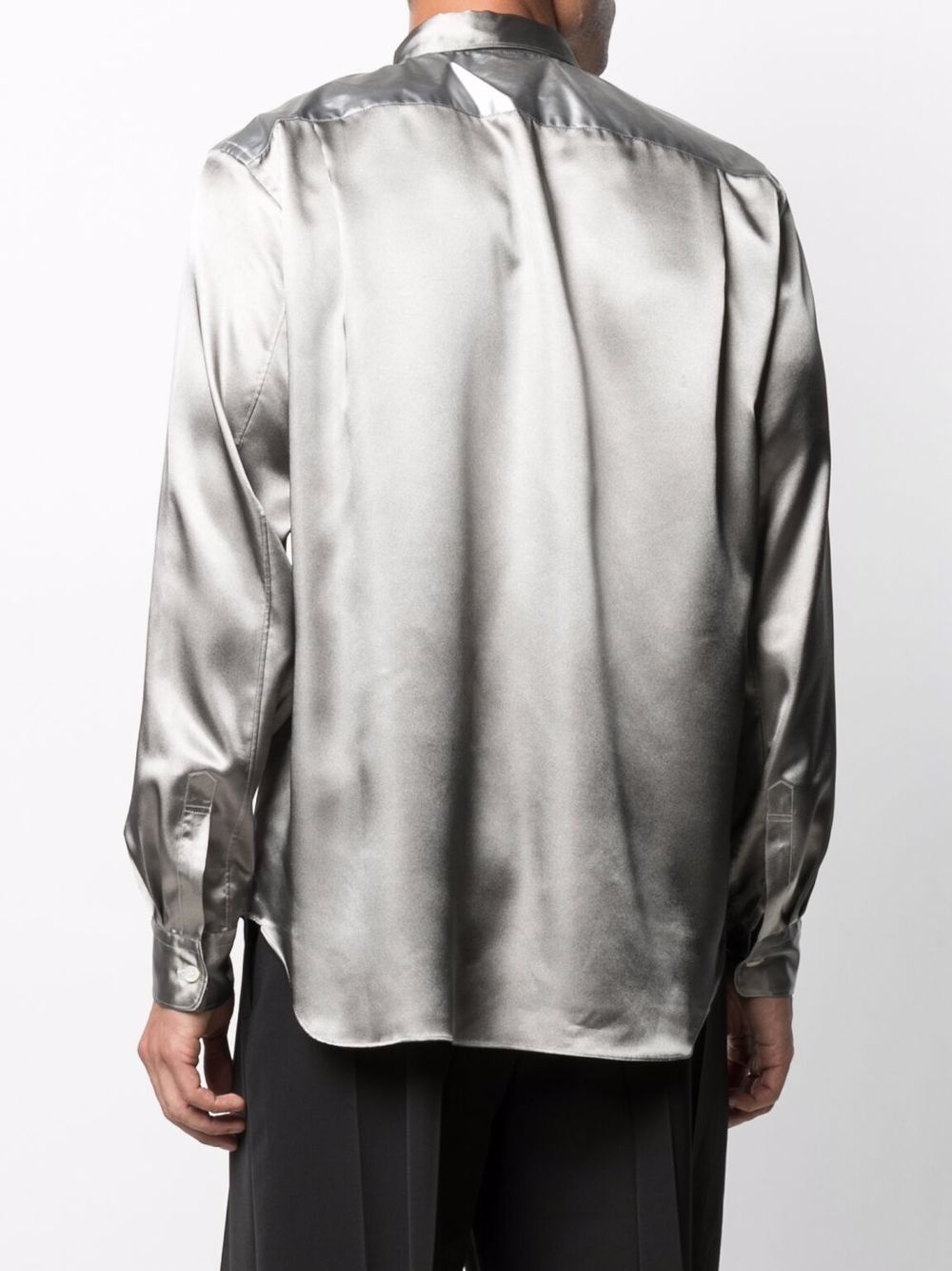 metallic satin shirt - 4