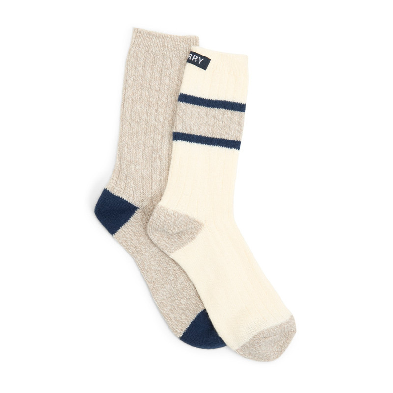 Ladies 2-pack Yarn Boot Socks 1