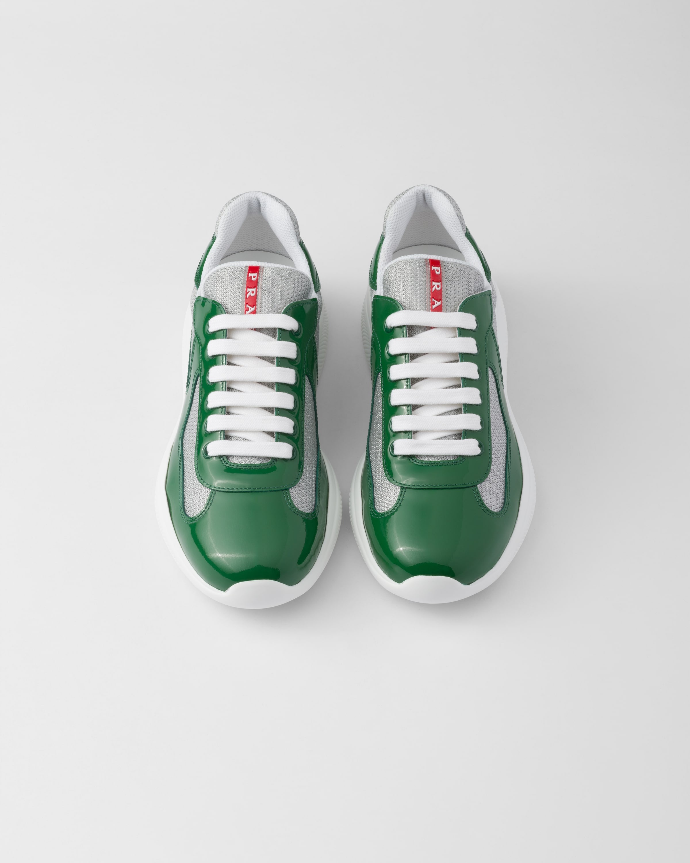 Patent leather and technical fabric Prada America's Cup sneakers - 3