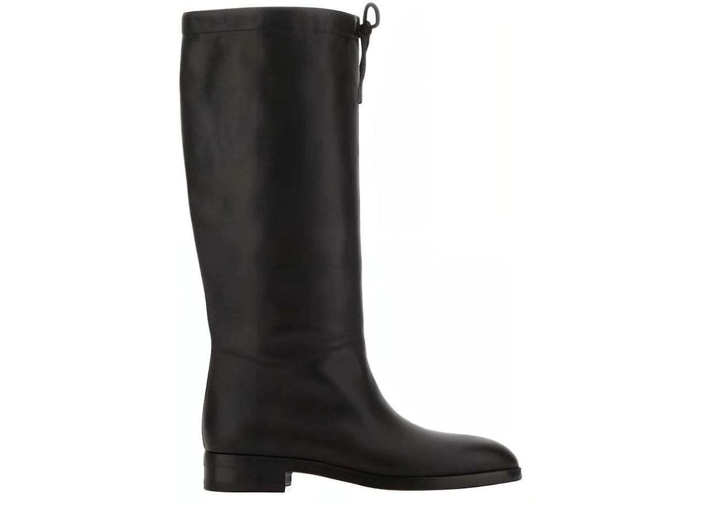 Gucci Drawstring Knee High Boots Black Beige (Women's) - 1