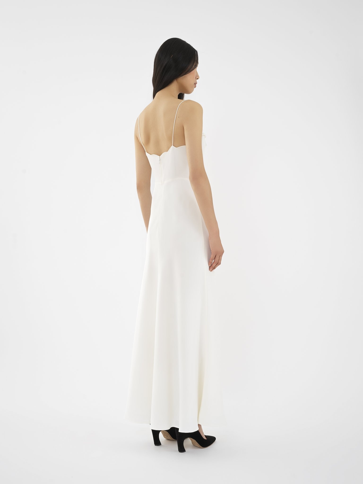 SLEEVELESS LONG FLARED DRESS - 5