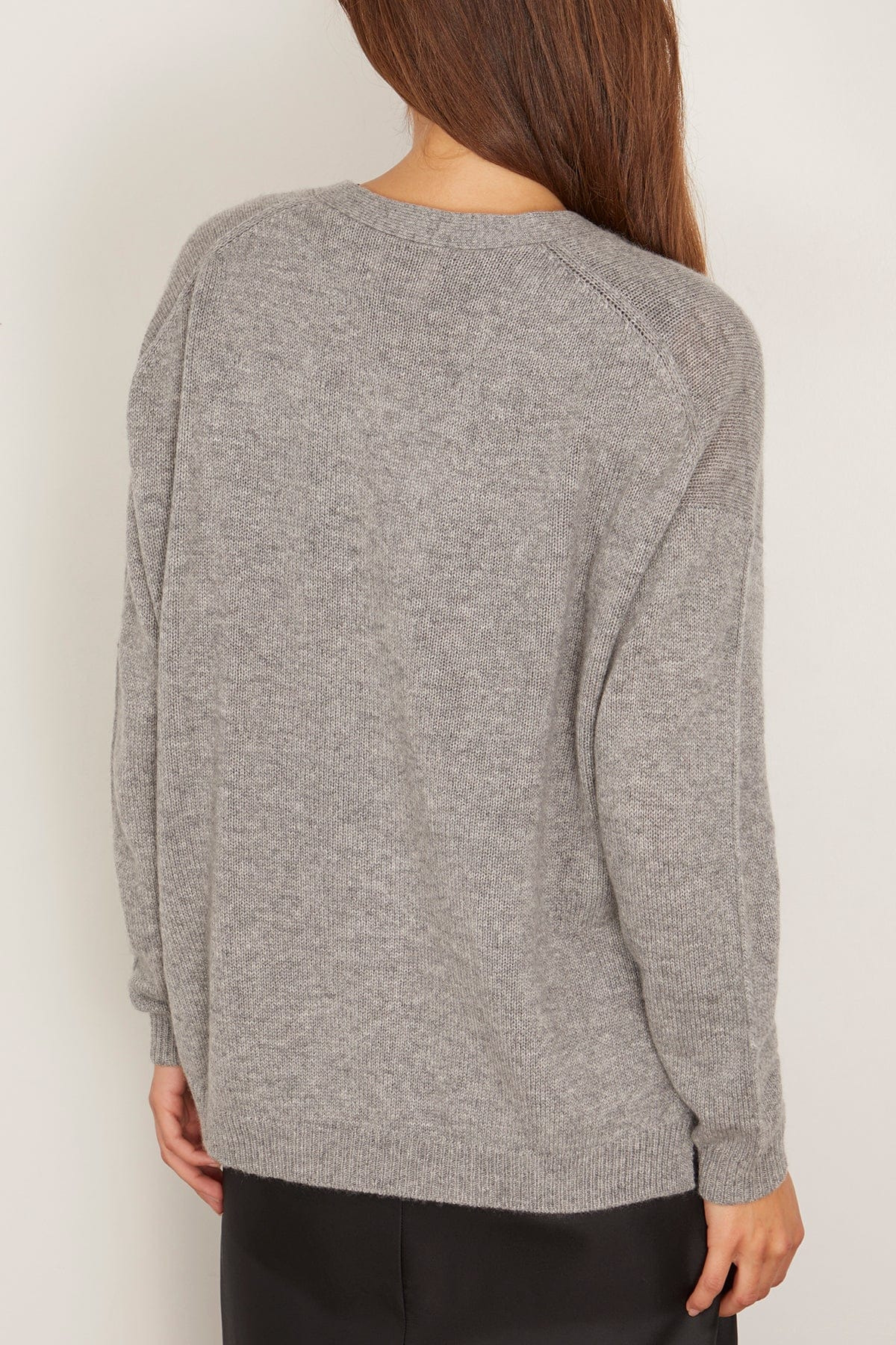 V Cardigan in Heather Melange - 4