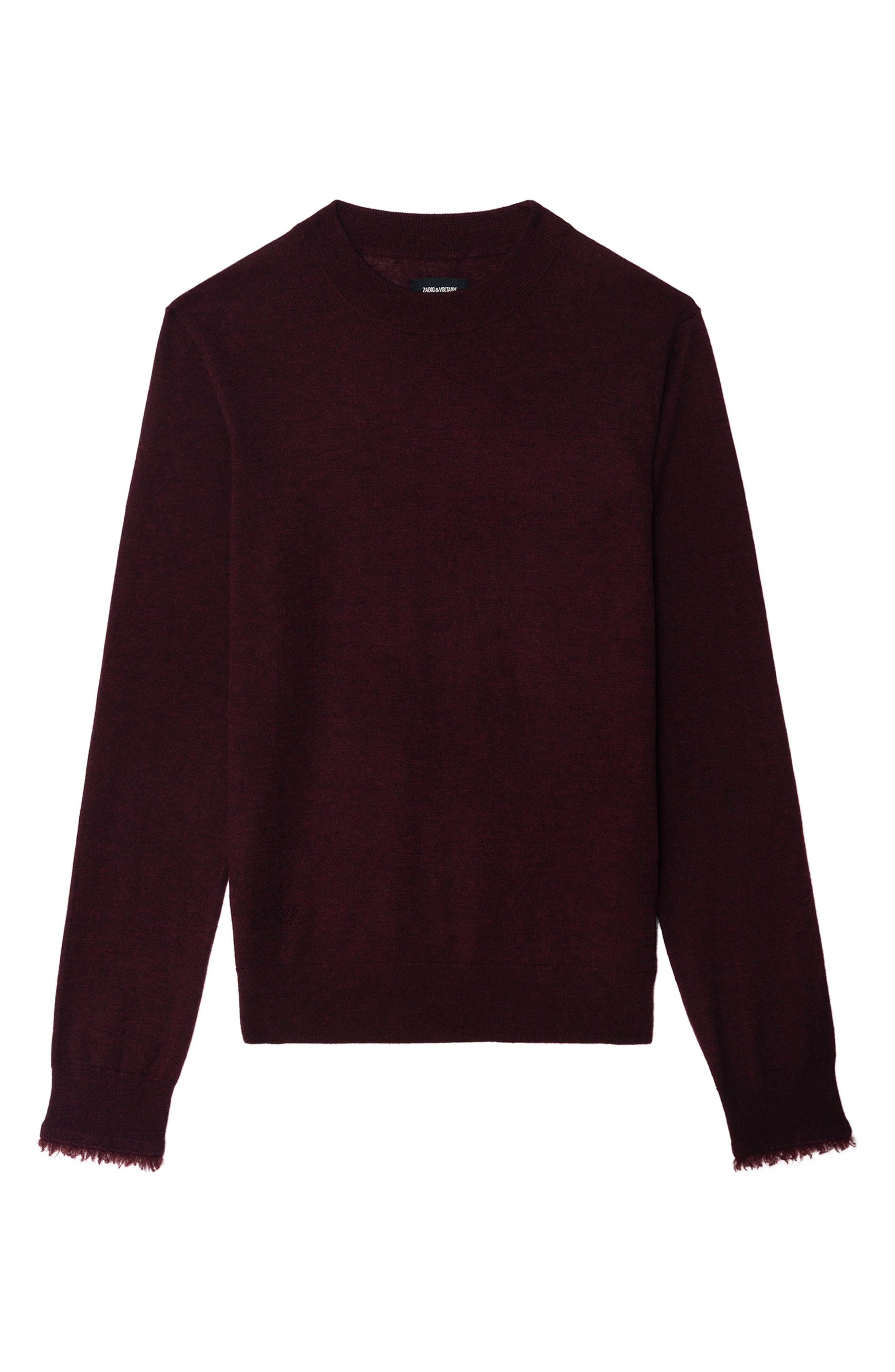 Zadig & Voltaire Ivy Crewneck Cashmere Sweater in Burgundy at Nordstrom - 5