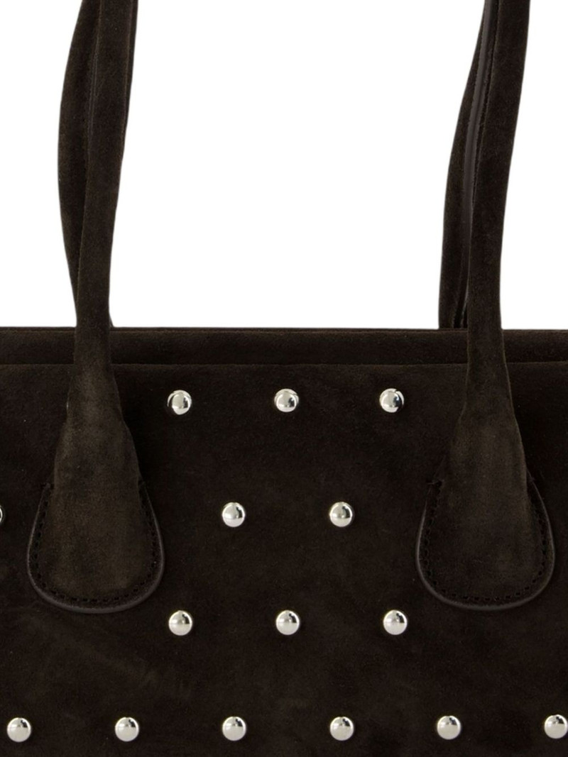 mini Boat Wide stud-embellished suede shoulder bag 3