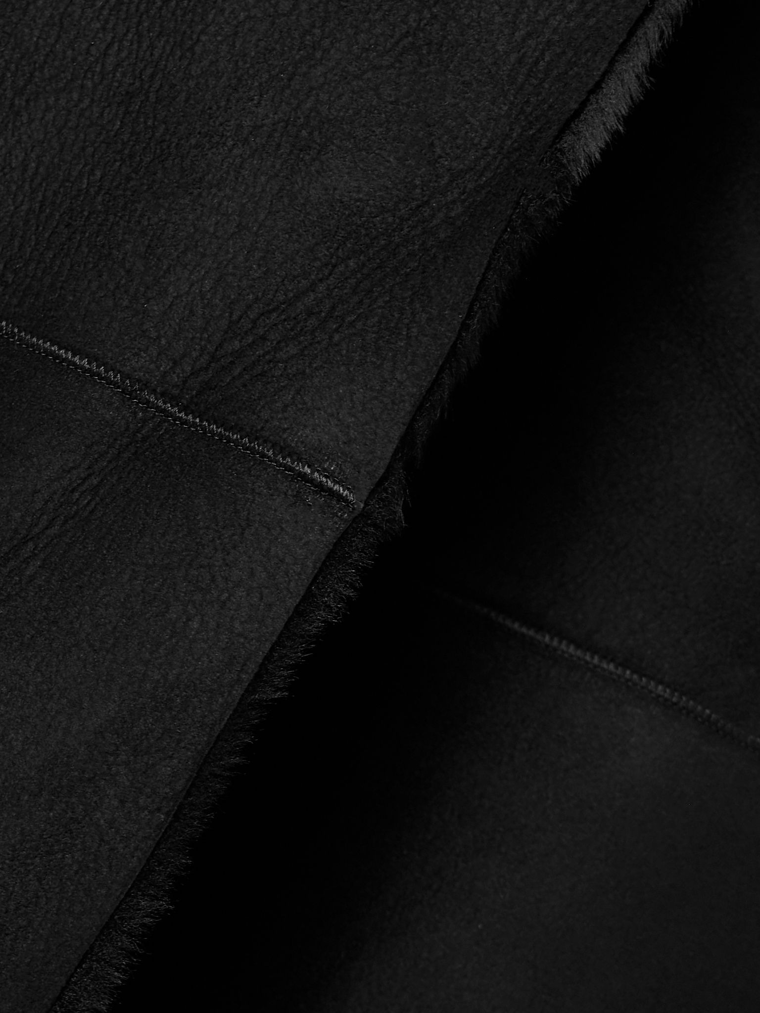 Merinos oversized shearling coat Black - 4
