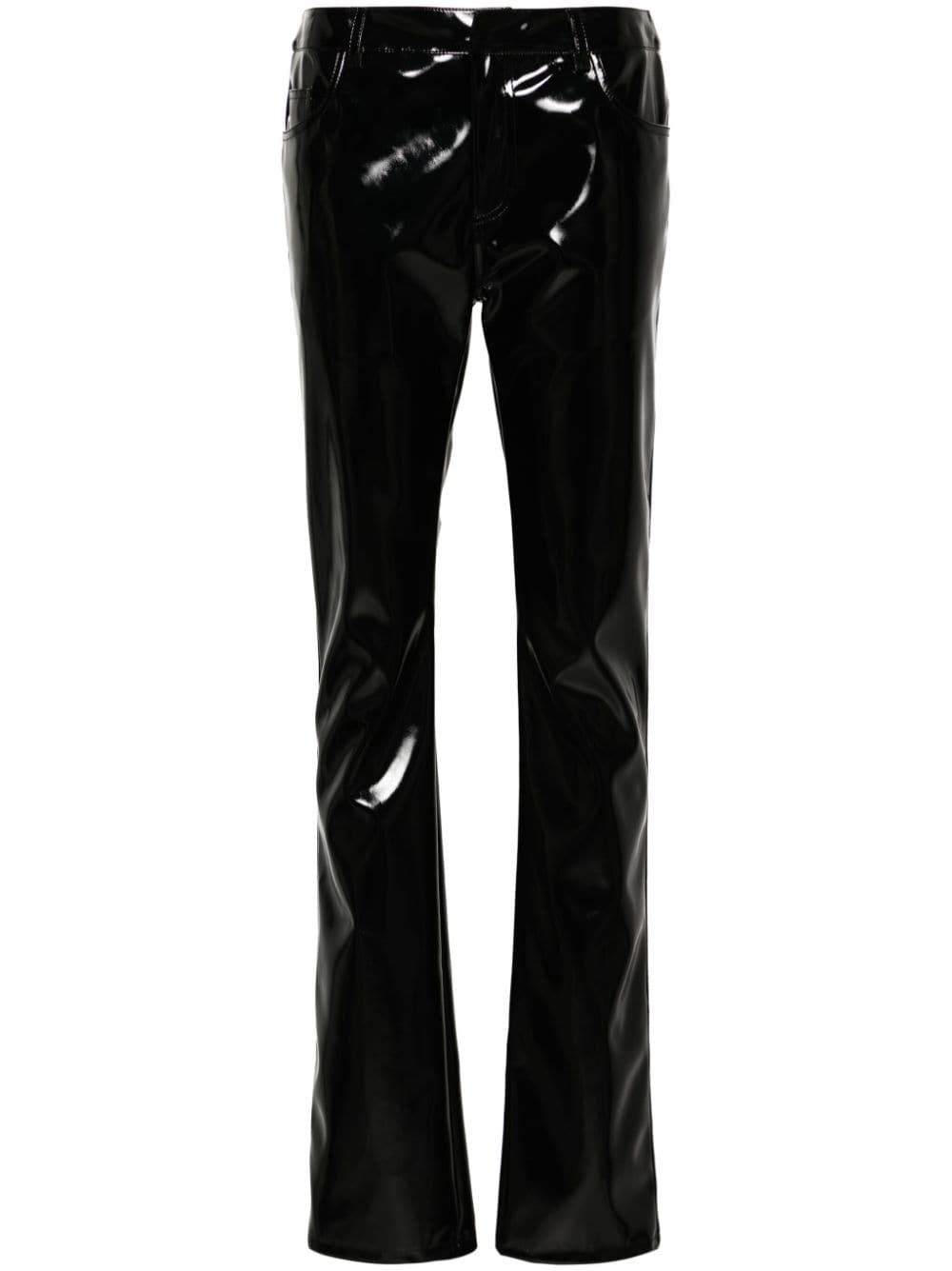 patent straight trousers - 1