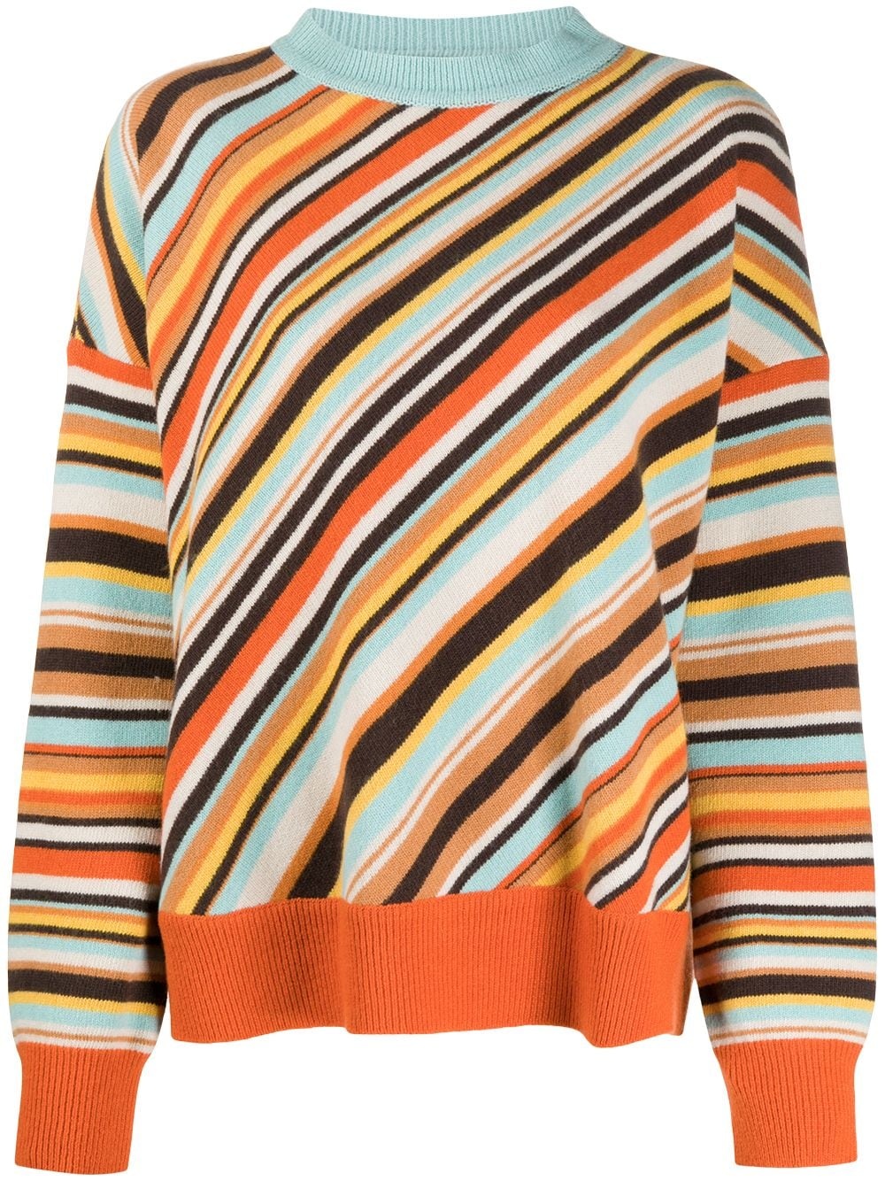 intarsia stripe pattern jumper - 1