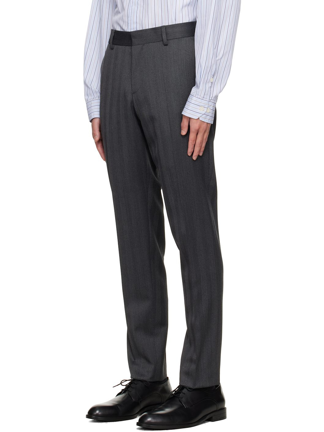 Gray Slim-Fit Two-Piece Suit - 4