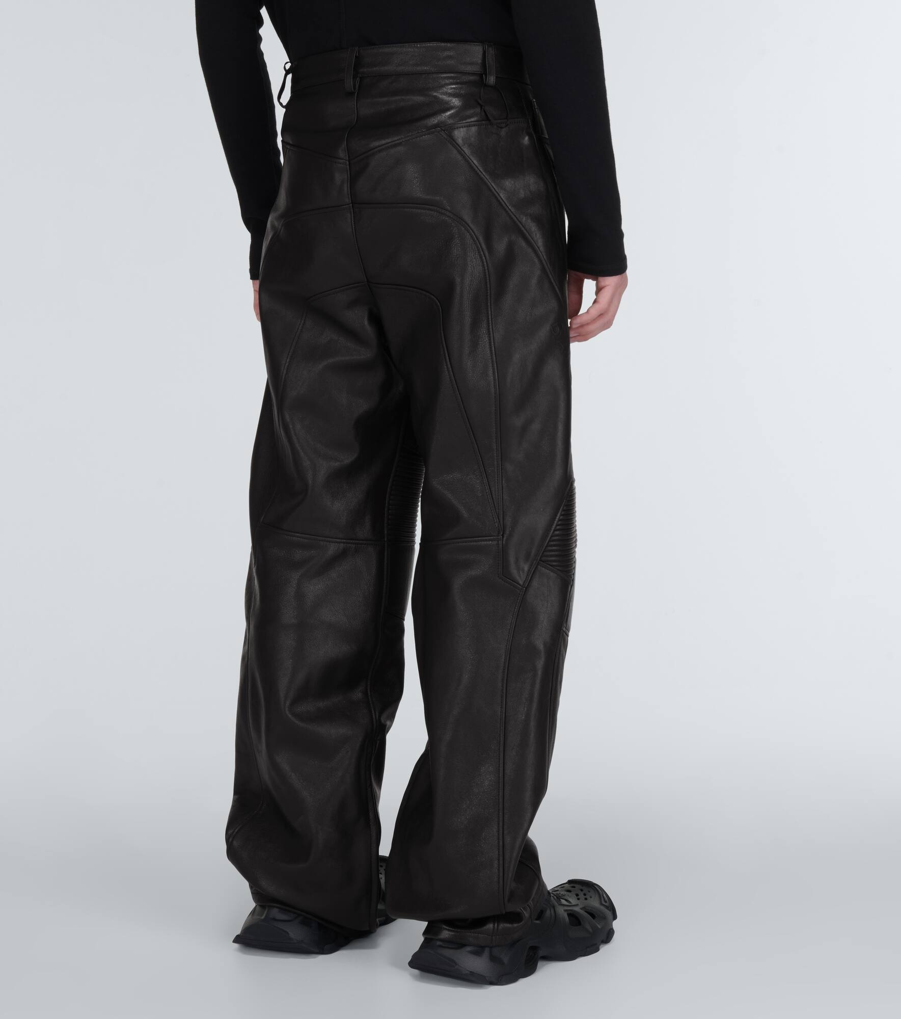 Leather biker pants - 4