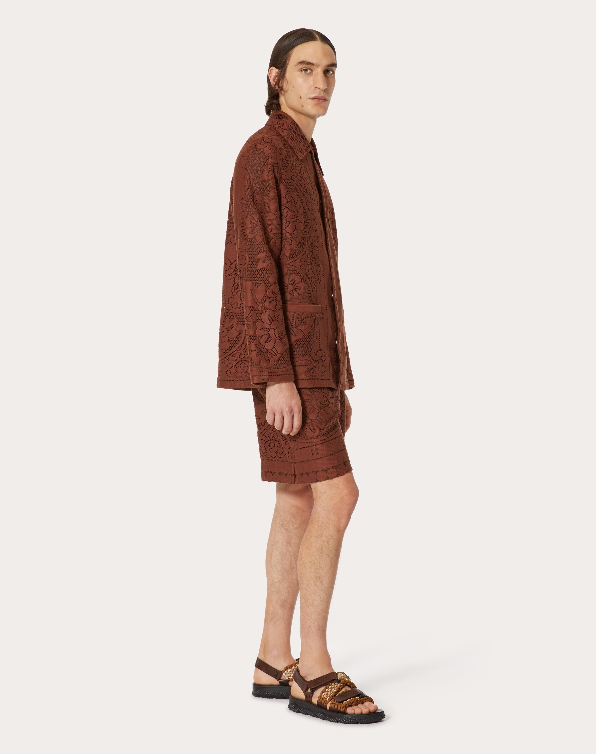 GUIPURE LACE BERMUDA SHORTS - 2