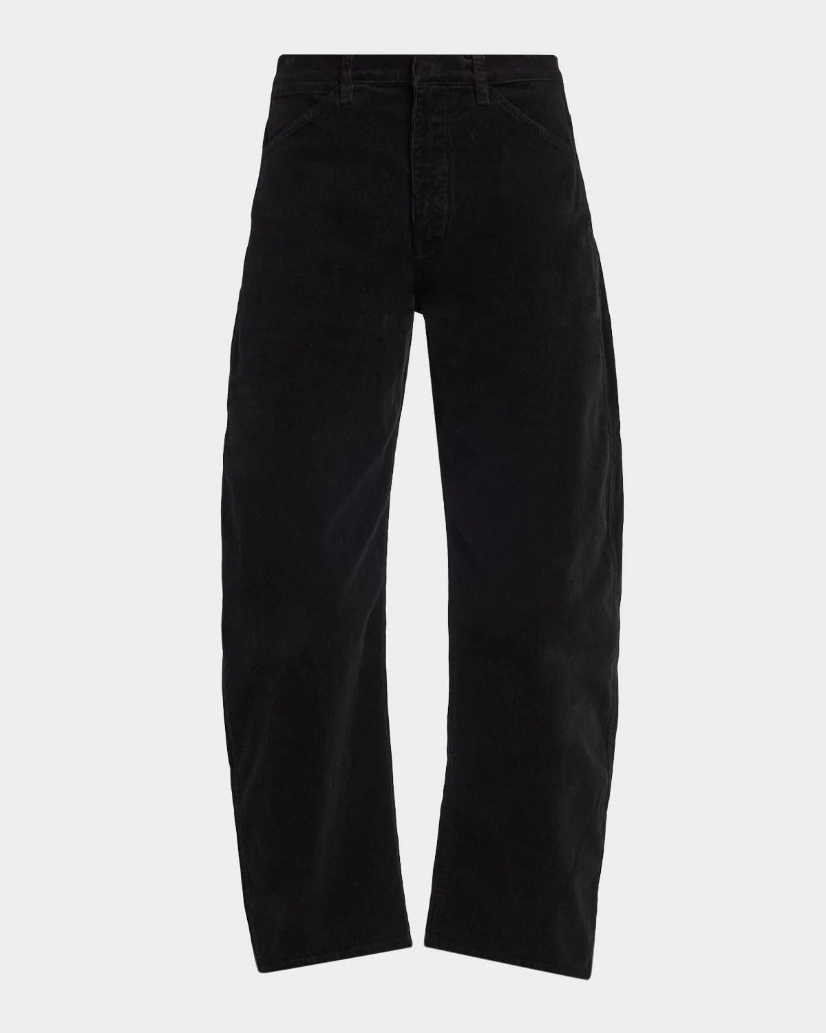Tribeca Corduroy Barrel-Leg Ankle Pants - 1