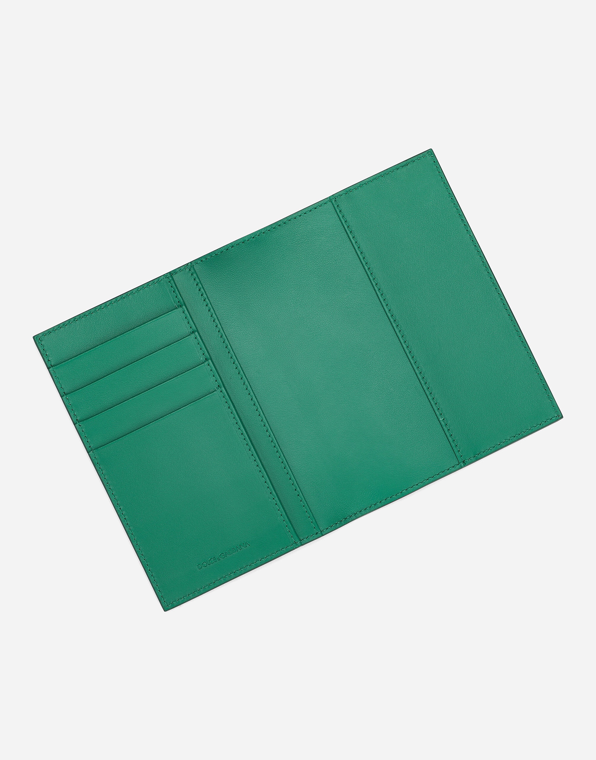 Calfskin passport holder with logo - 4