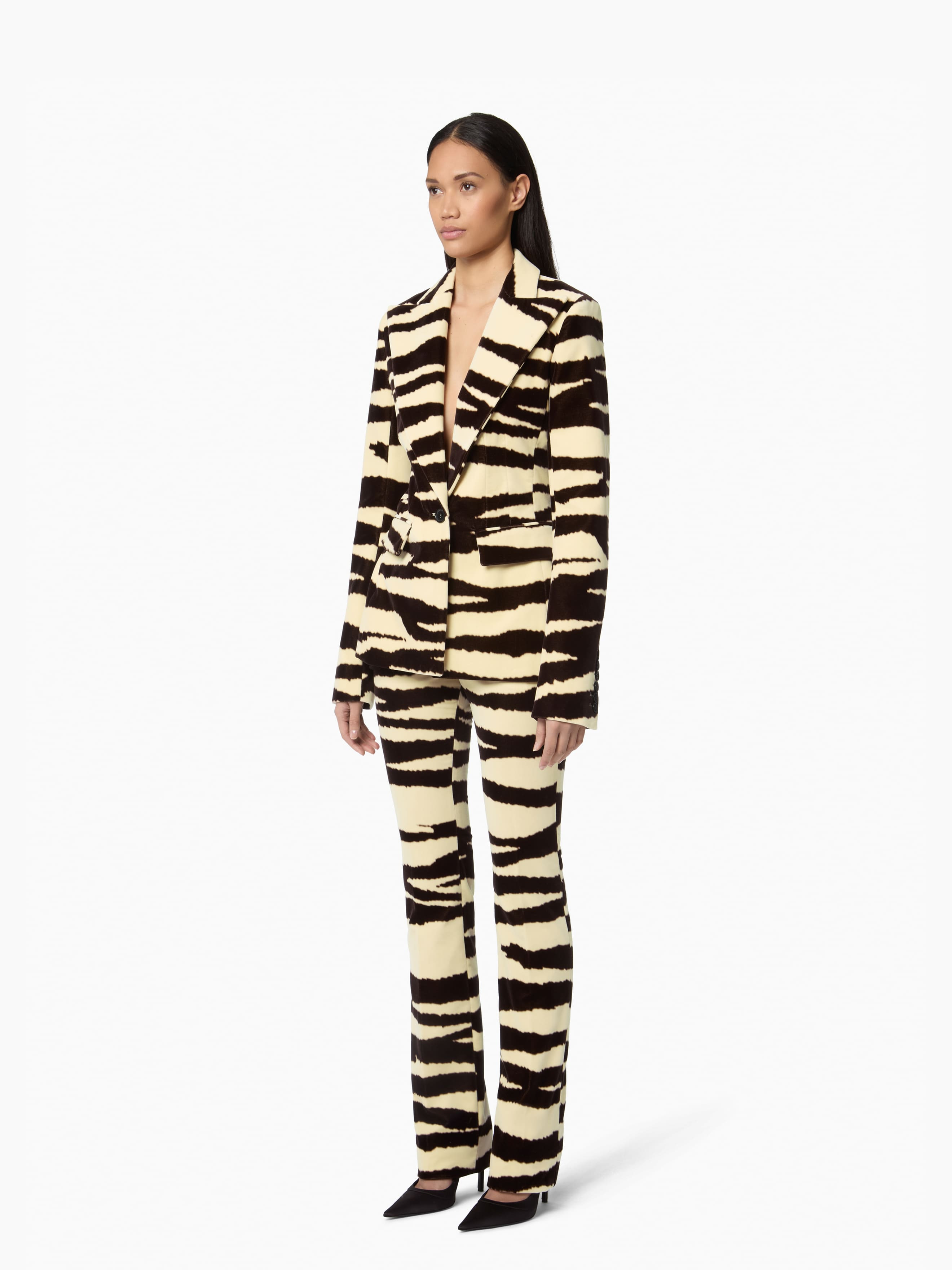 Zebra-Print Tailored Blazer - 2