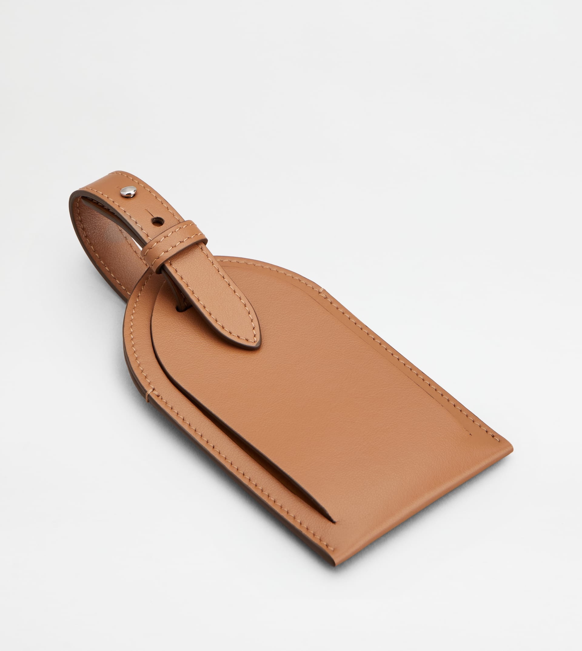 ADDRESS TAG IN LEATHER - BROWN - 3