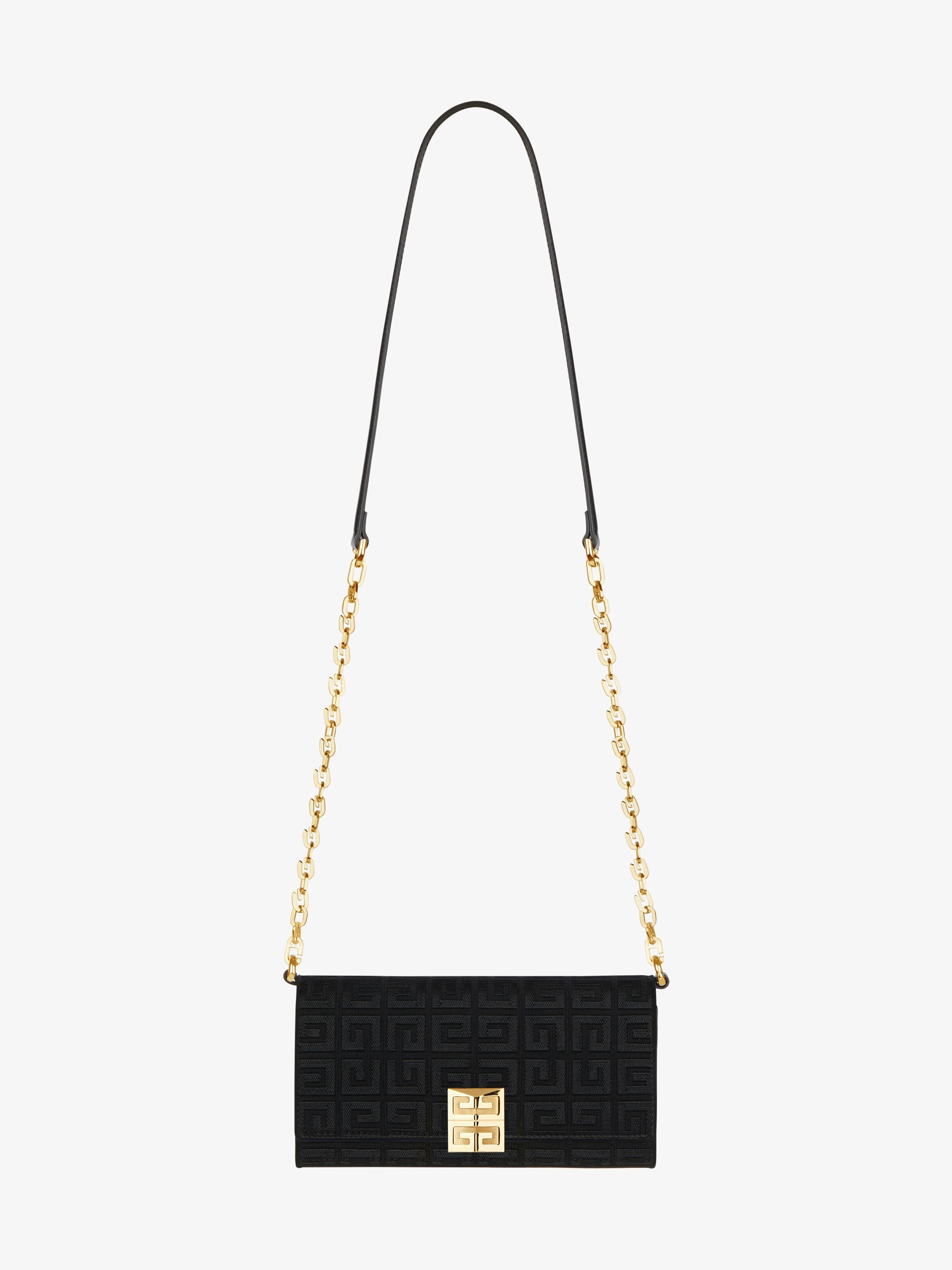 4G WALLET IN 4G EMBROIDERED CANVAS WITH CHAIN - 3
