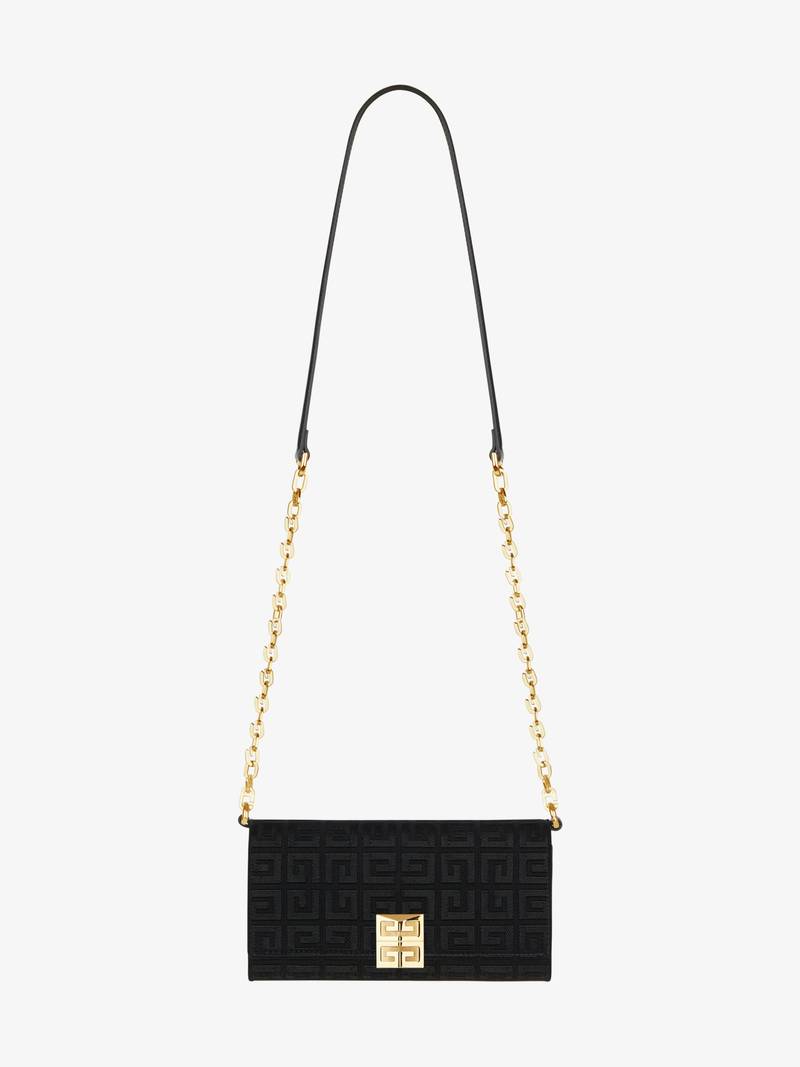 4G WALLET IN 4G EMBROIDERED CANVAS WITH CHAIN 3