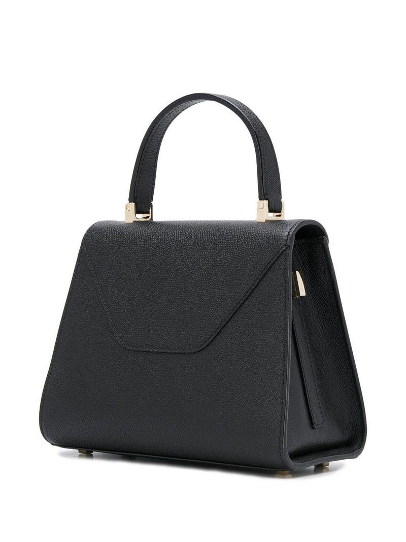 small leather-coated clasp tote bag 3