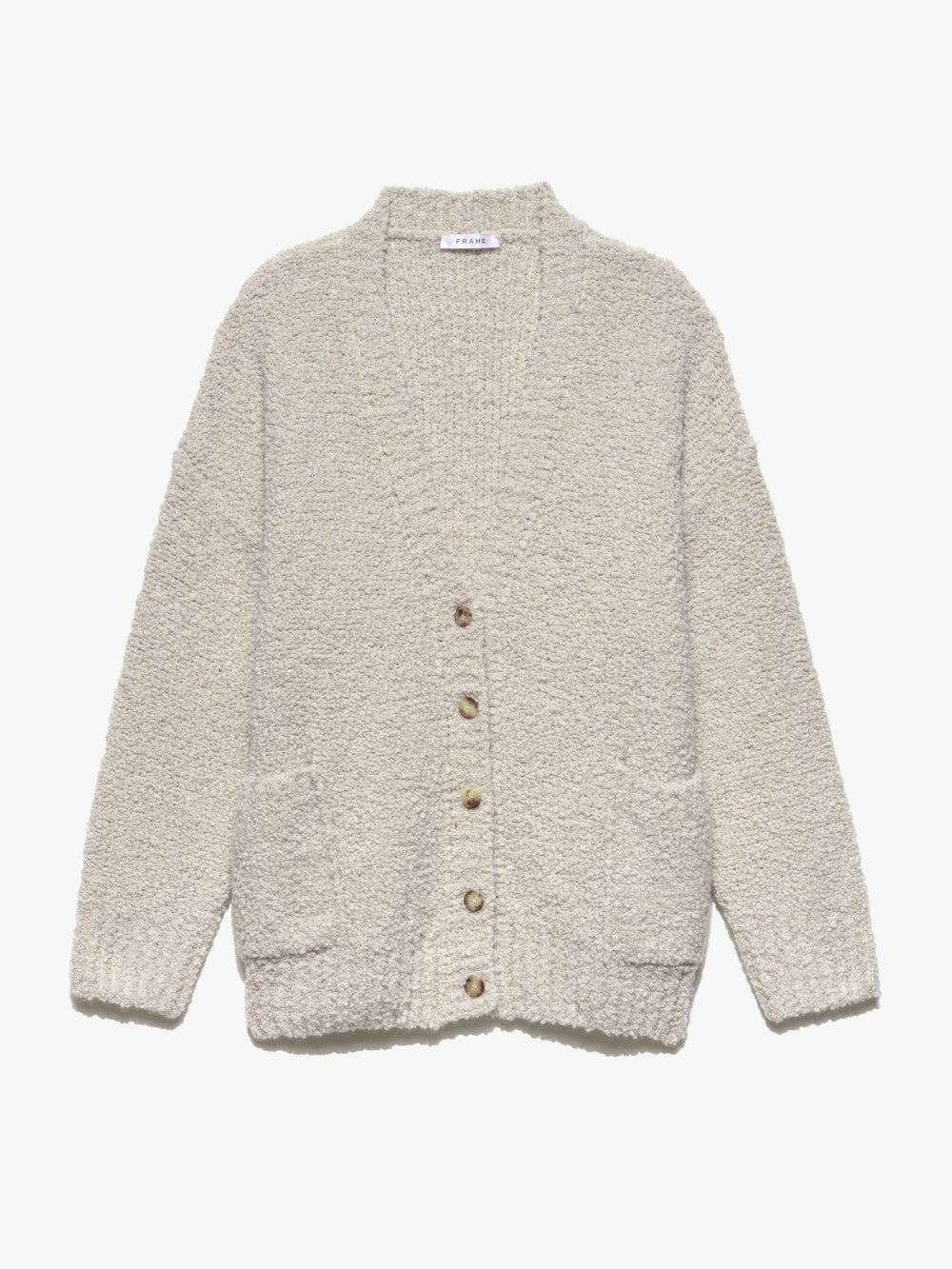 Boucle Cardi in Oatmeal Heather - 1
