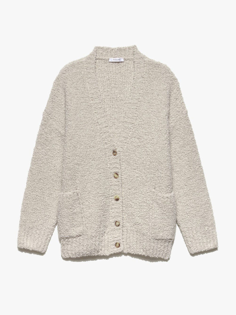 Boucle Cardi in Oatmeal Heather 1