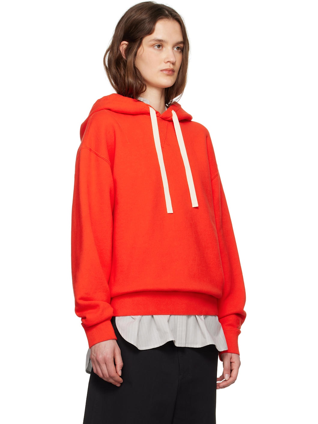 Orange Drawstring Hoodie - 2