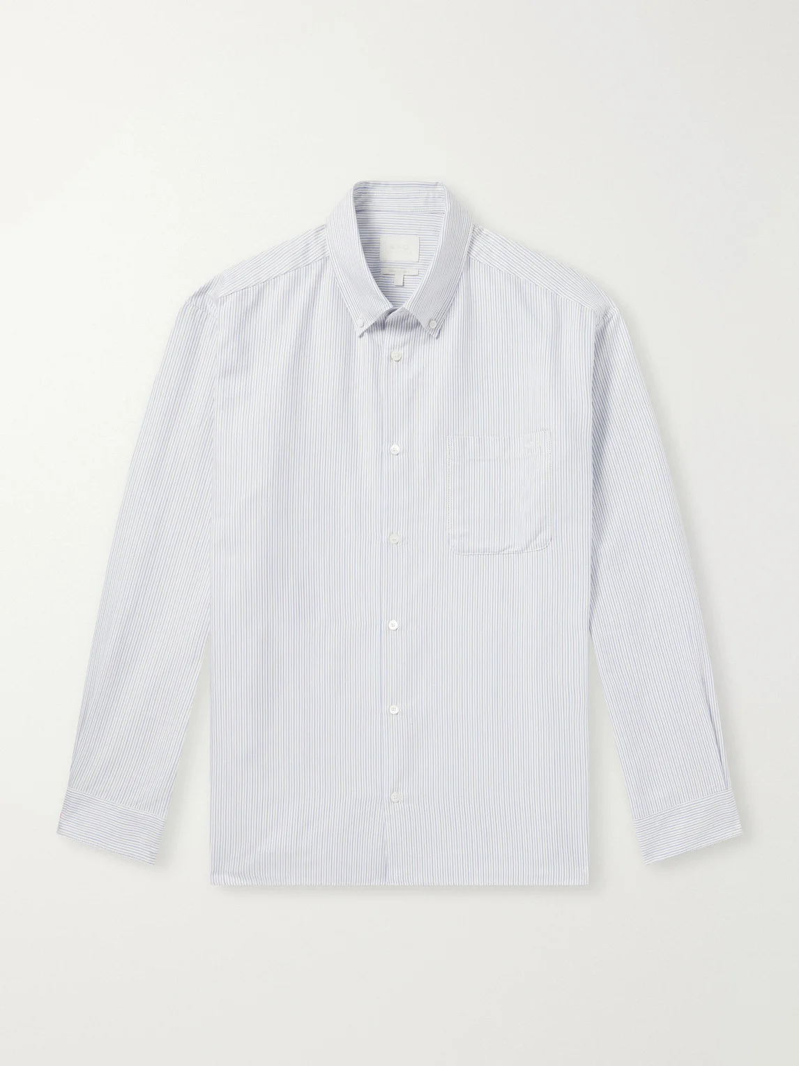 Mateo Striped Logo-Embroidered Cotton-Poplin Shirt - 1