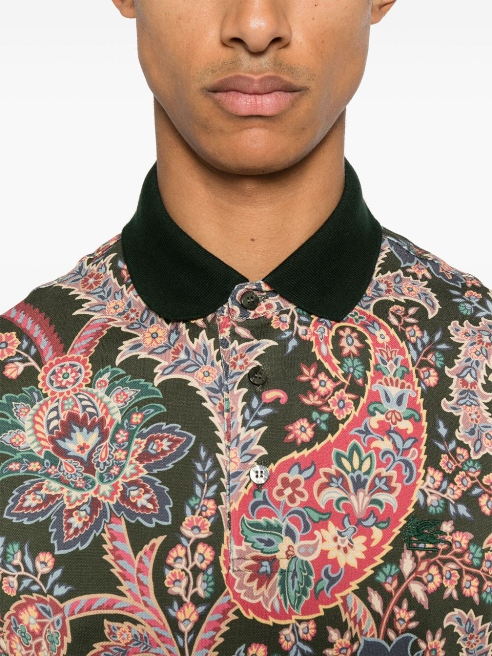 paisley-print polo shirt - 5