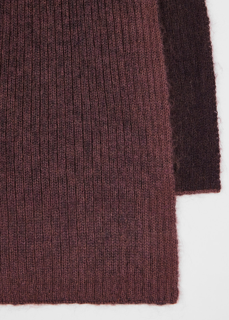 Paul Smith Purple Mohair-Blend Marl Scarf outlook