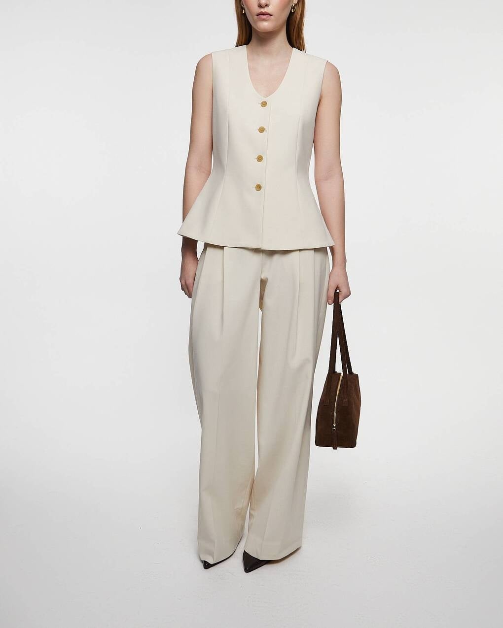 Trousers Cymbaria High-Waist  Pearl - 3