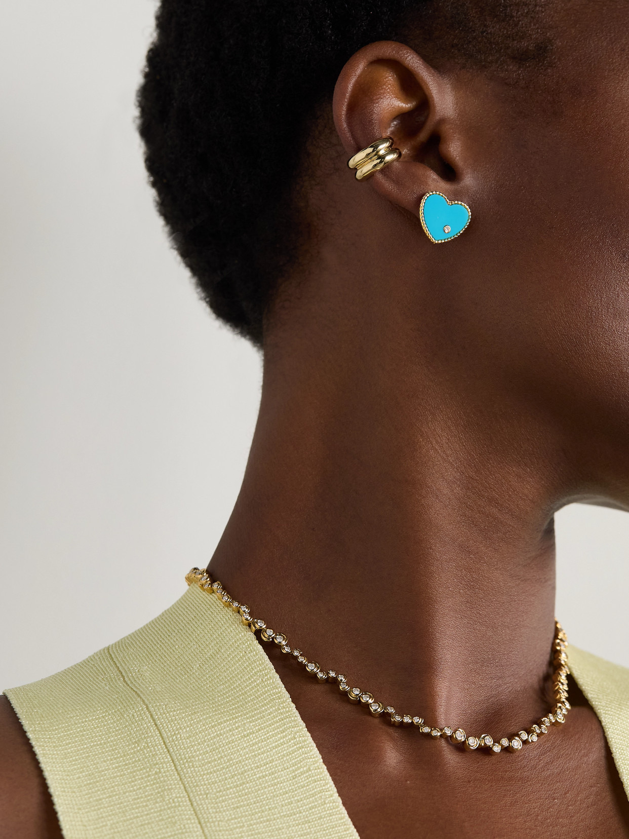 Caur 9-karat Gold, Turquoise And Diamond Earrings - 4