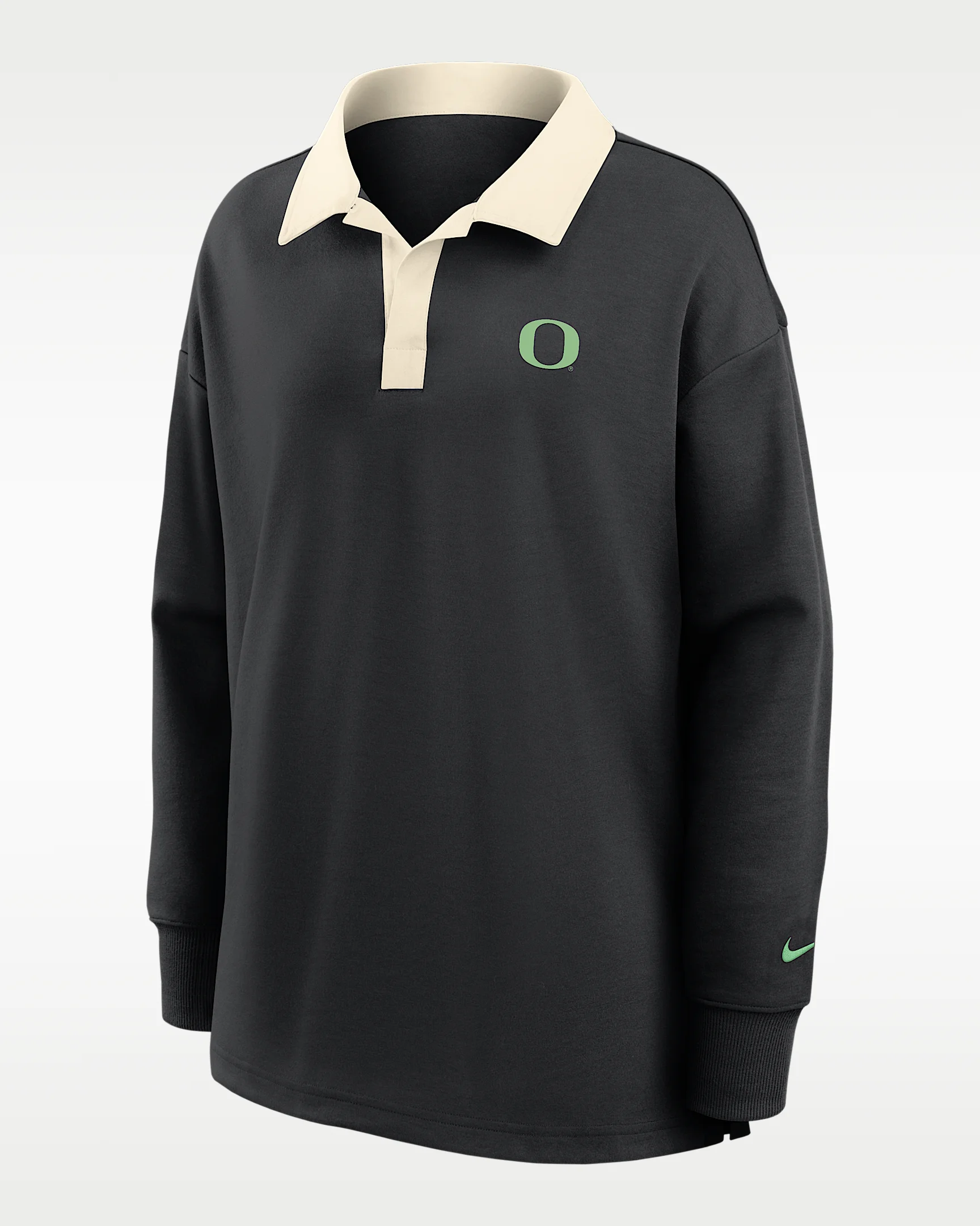 Oregon Academic Women's Nike Dri-FIT Oversized Long-Sleeve Polo - 1