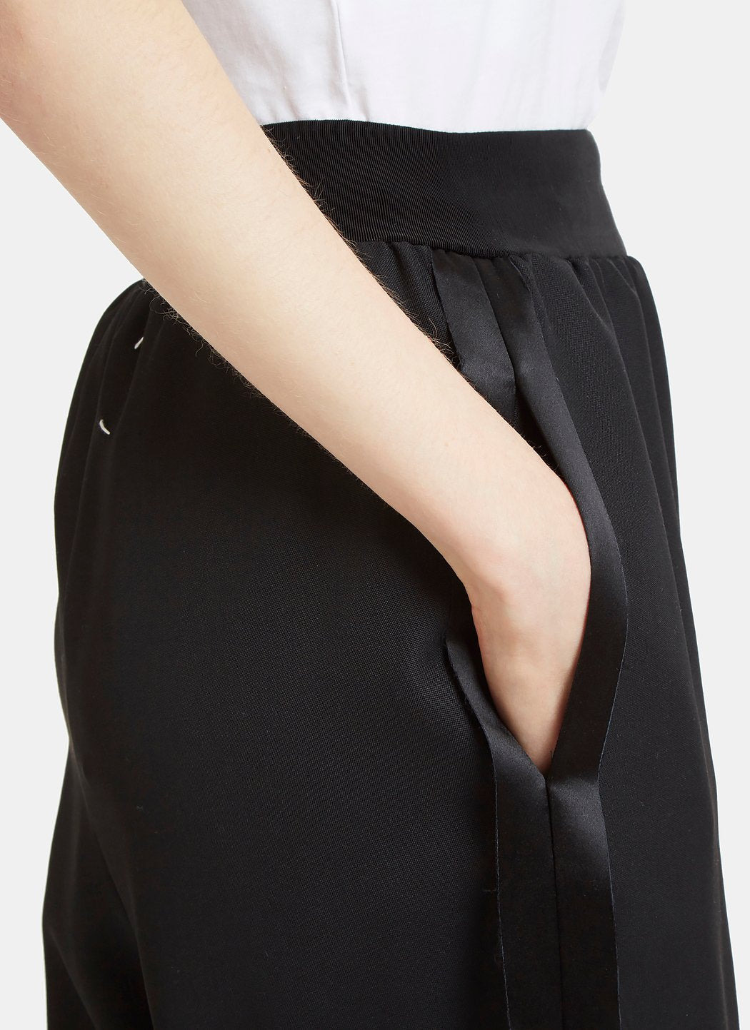 Maison Margiela Women Long Flared Tuxedo Stripe Pants - 5