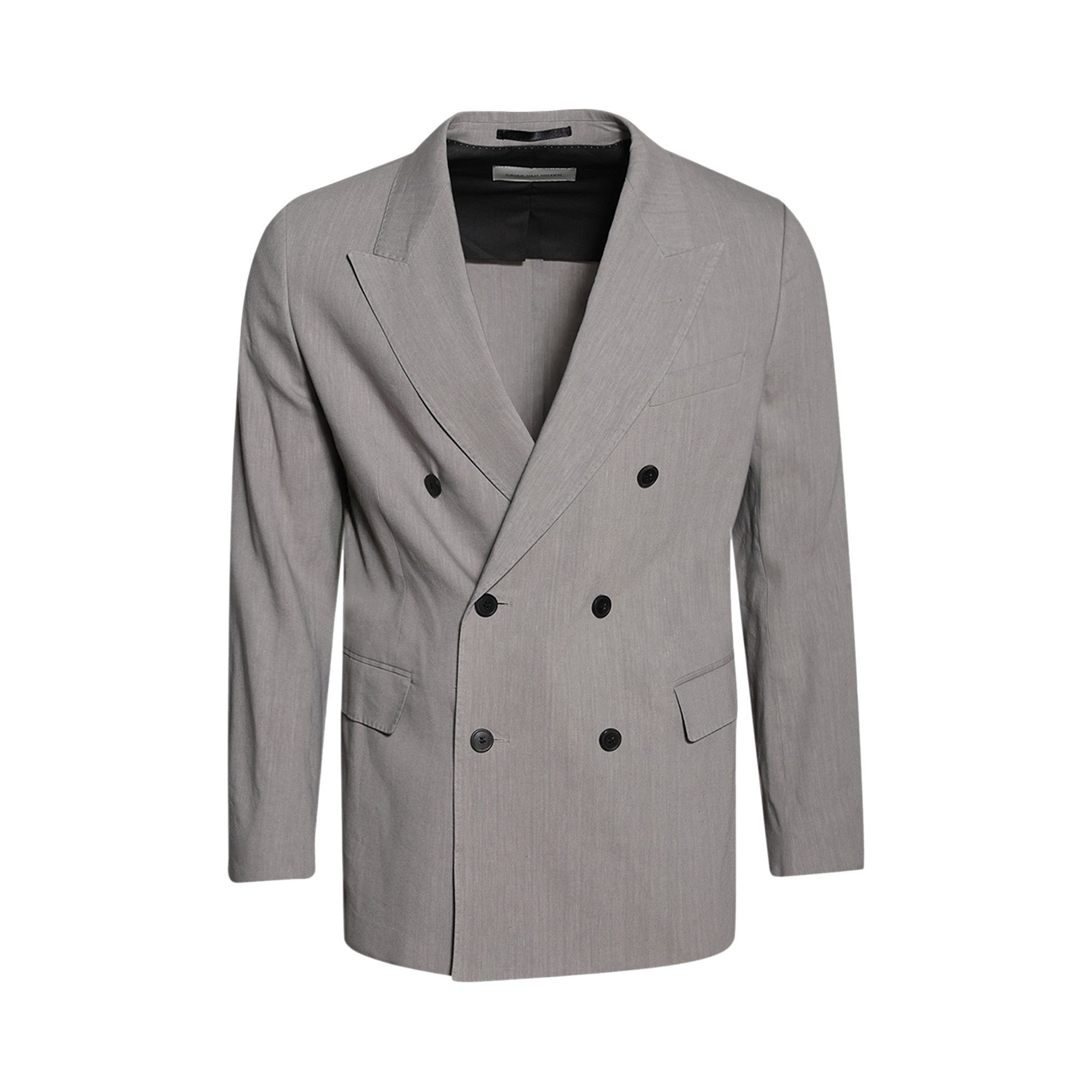 Dries Van Noten Double Breasted Blazer 'Grey' - 1