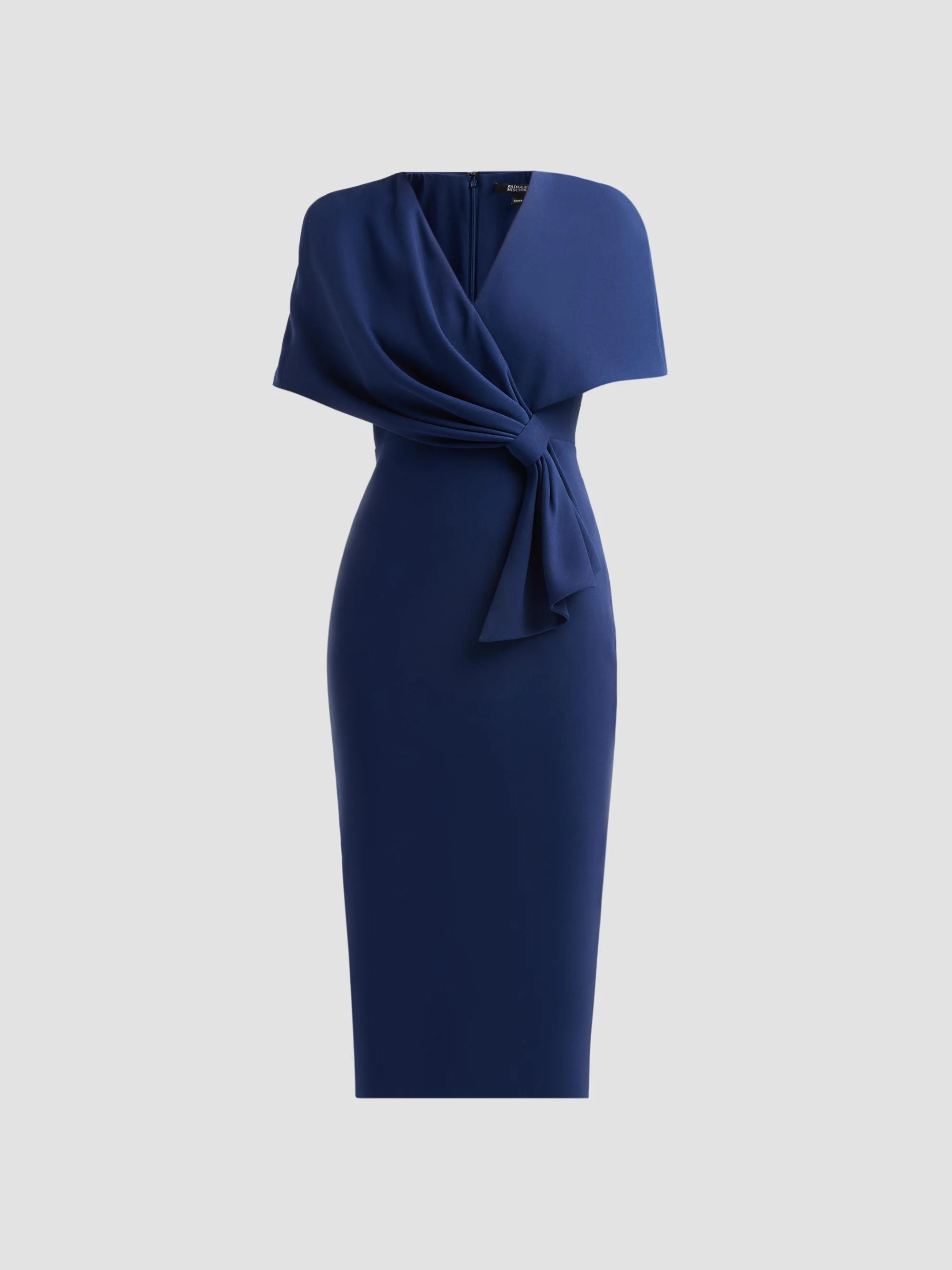 Women's Drape Knotted Cocktail Dress - Admiral - 1