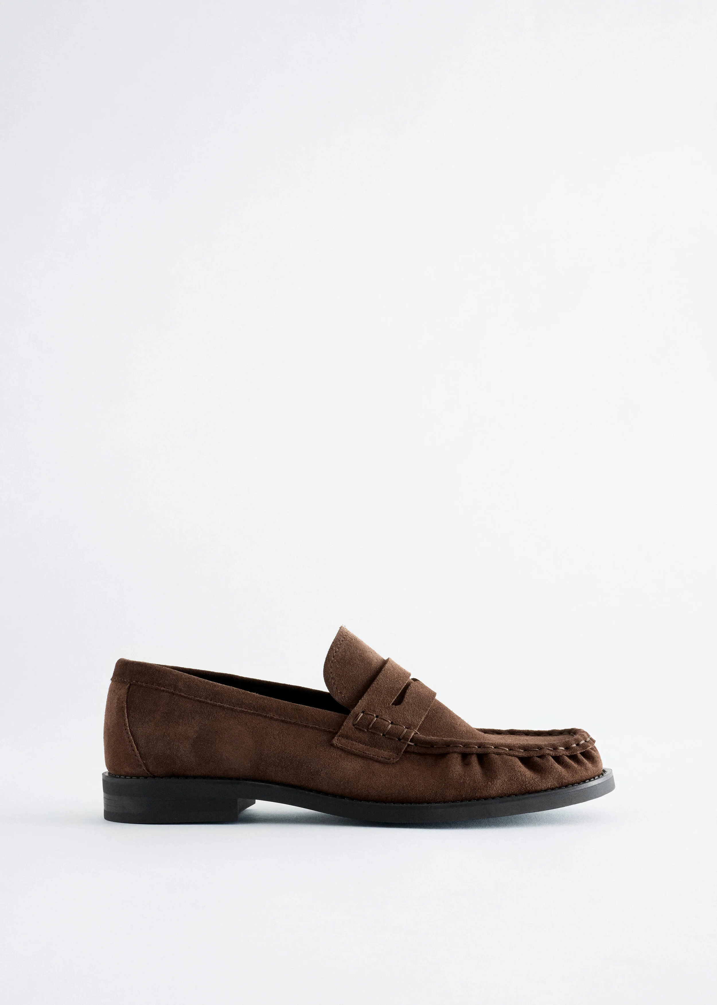 Split Suede Penny Loafers - 1