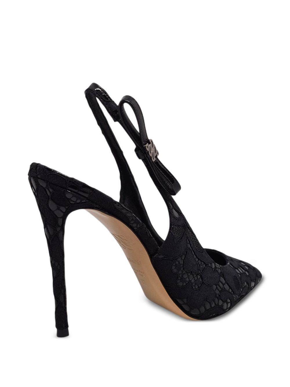 lace slingback pumps - 4