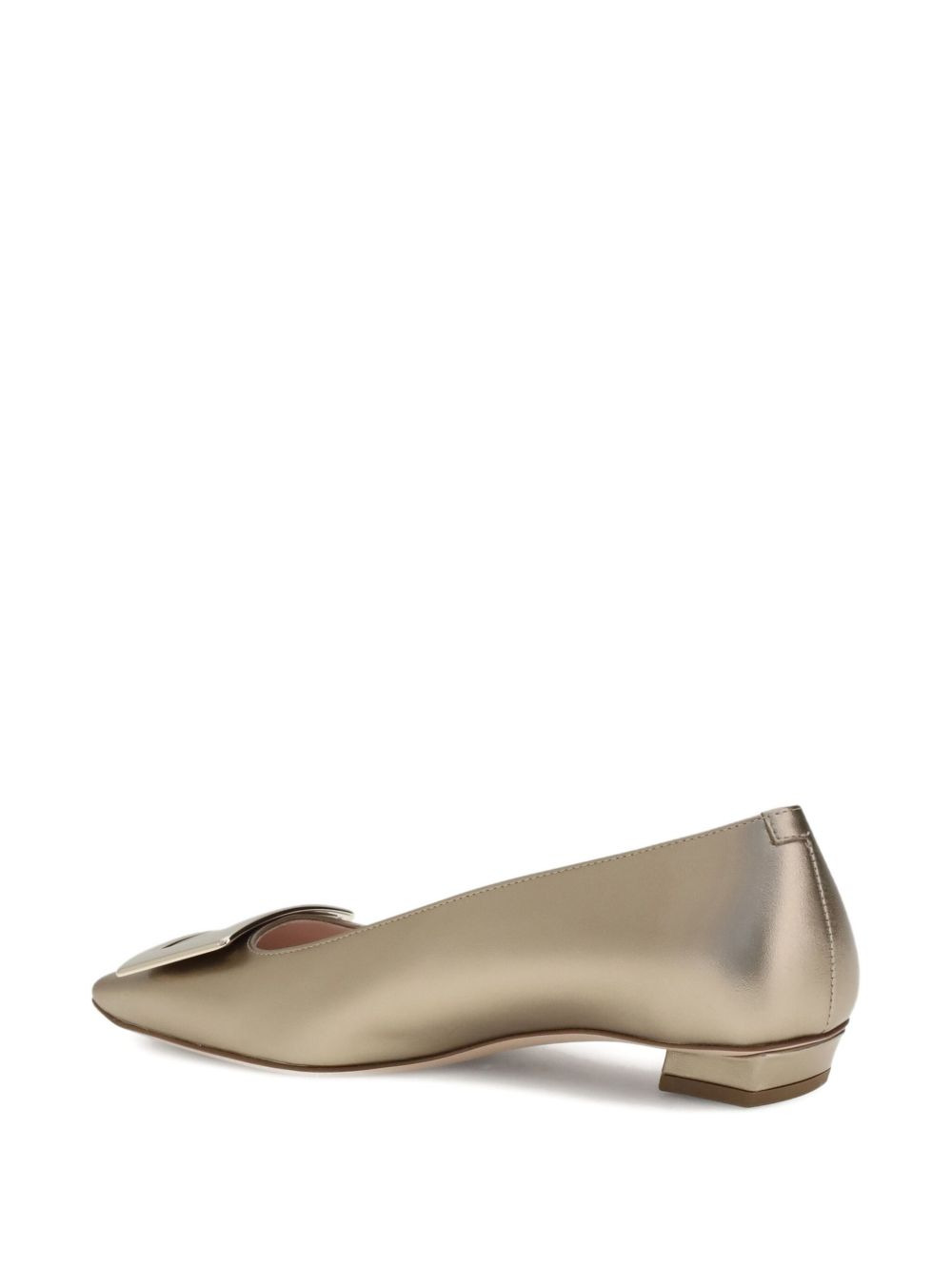 buckle square-toe ballerinas - 3