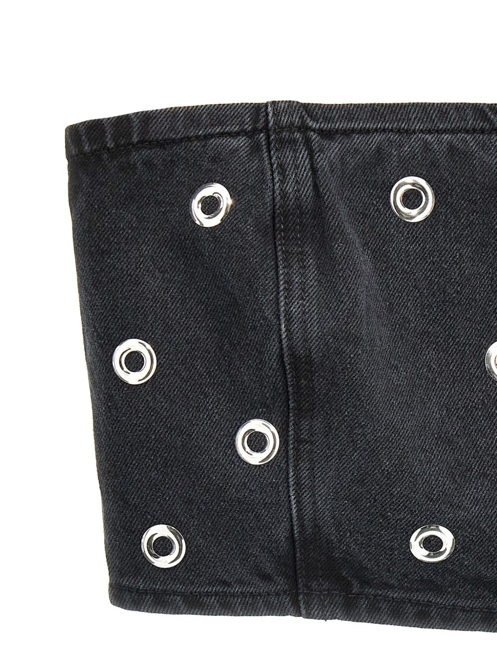 studded denim top - 3
