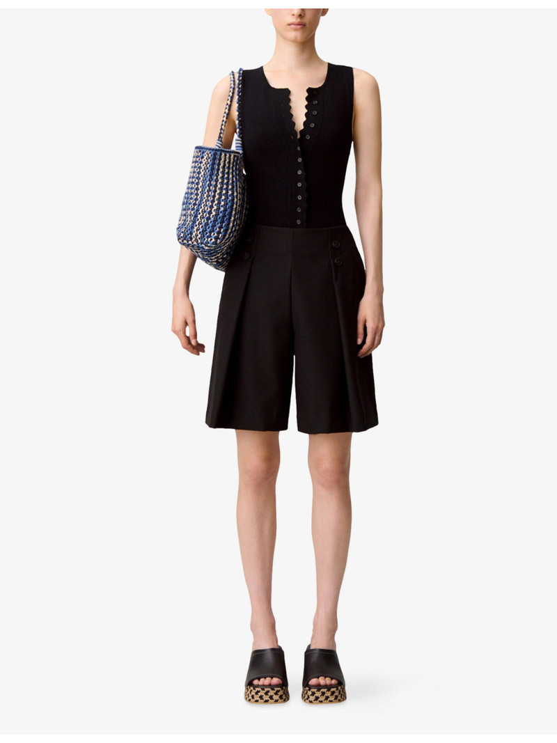 Claudie Pierlot Sleeveless Button-Down Knitted Bodysuit outlook